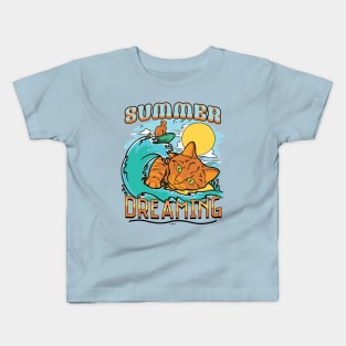 Summer Dreaming Cat Kids T-Shirt